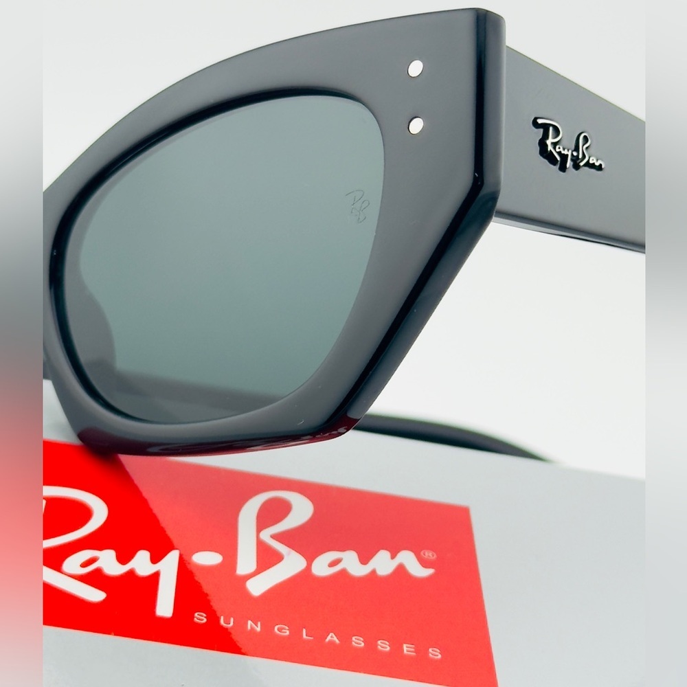 Ray-Ban Zena Bio Based Sunglasses RB4430 Polished black Frame Dark Gray Lenses - Picture 15 of 16